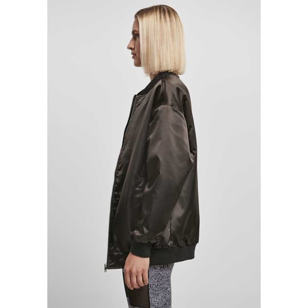 Urban Classics Bomberjakke Oversized Satin Sort M Kvinde
