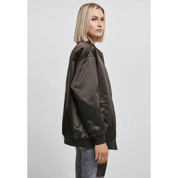 Urban Classics Bomberjakke Oversized Satin Sort M Kvinde
