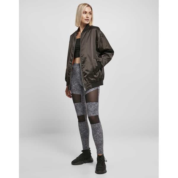 Urban Classics Bomberjakke Oversized Satin Sort M Kvinde