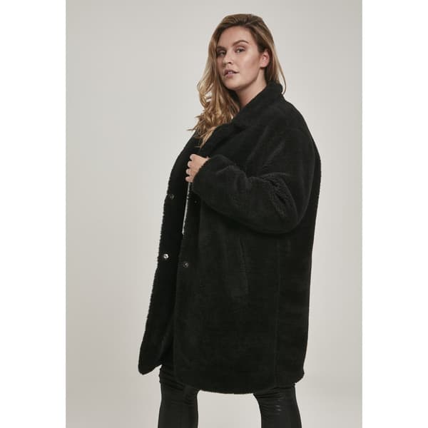 Urban Classics Parka Oversized Sherpa Gt Sort 3XL Kvinde