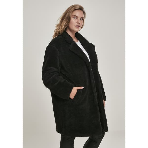 Urban Classics Parka Oversized Sherpa Gt Sort 3XL Kvinde