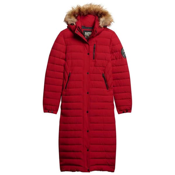 Superdry Pufferjacka Fuji Longline Röd XS Kvinna