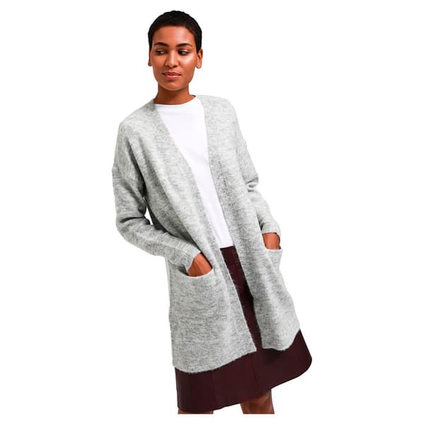 Selected Lang Cardigan Lulu New Grå L Kvinde