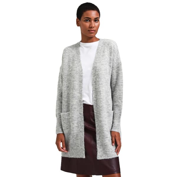 Selected Lang Cardigan Lulu New Grå L Kvinde