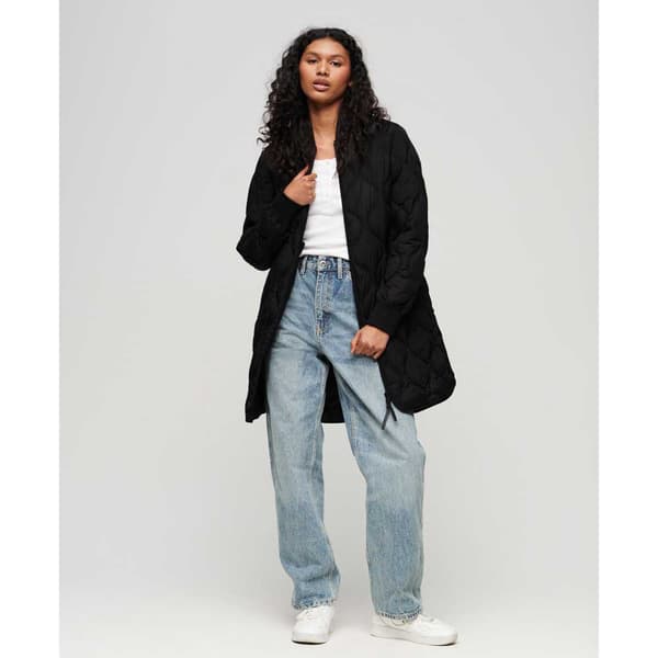 Superdry Skinna Studios Long Liner Svart S Kvinna