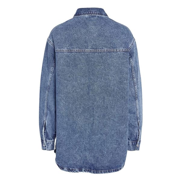 Noisy May Overshirt Alva Blå XS Kvinde
