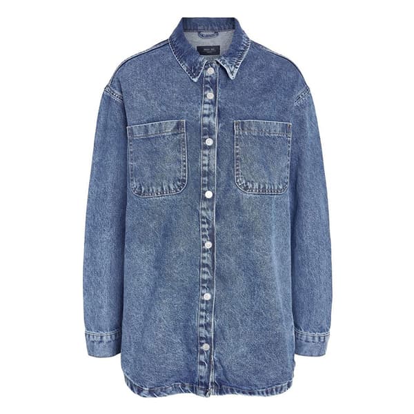 Noisy May Overshirt Alva Blå XS Kvinde