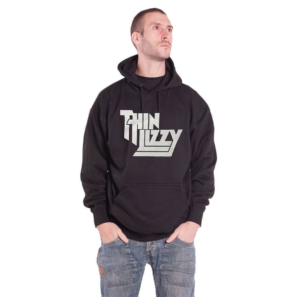 Thin Lizzy Hoodie Stacked Logo Pullover Hoodie