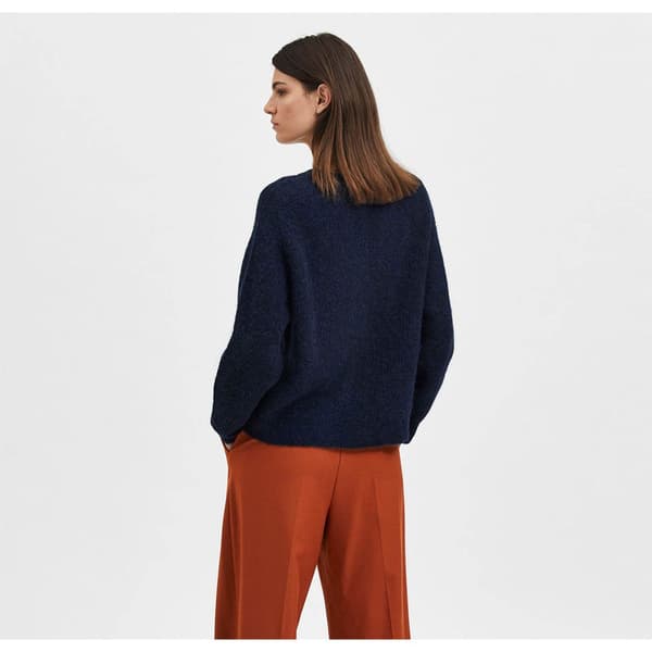 Selected Kort Cardigan Lulu Blå XS Kvinde