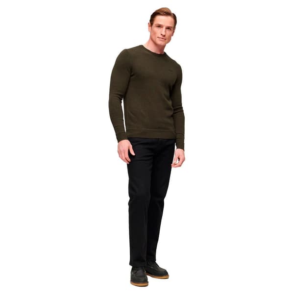 Superdry Besætning Hals Sweater Essential Slim Fit Grøn XL Mand