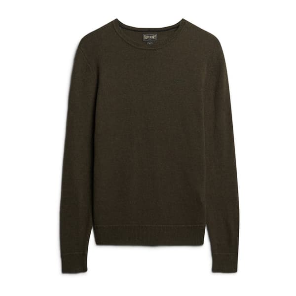 Superdry Besætning Hals Sweater Essential Slim Fit Grøn XL Mand