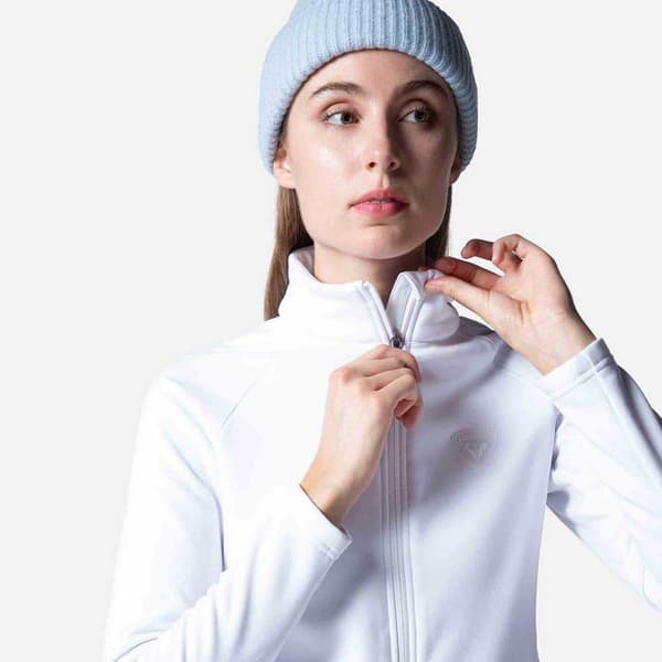 Rossignol Full Dragkedja Fleece Classique Clim Vit 2XL Kvinna