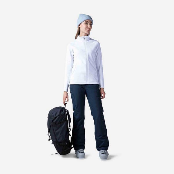 Rossignol Full Dragkedja Fleece Classique Clim Vit 2XL Kvinna
