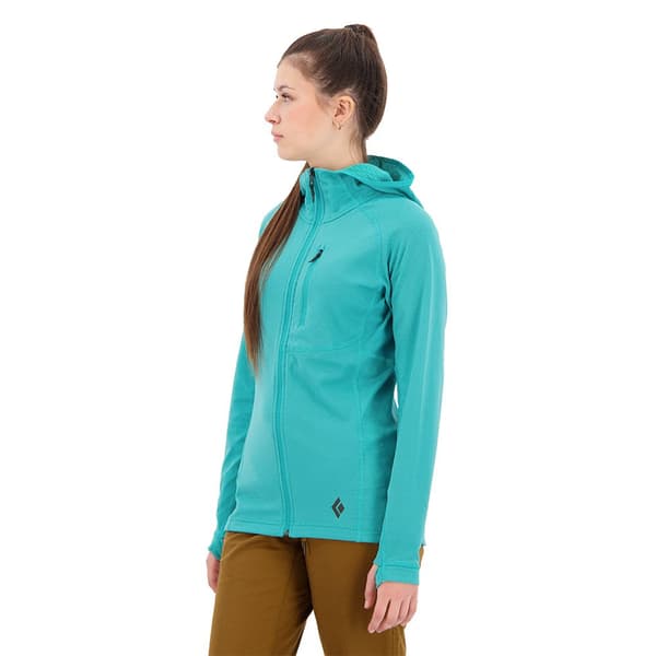 Black Diamond Full Dragkedja Fleece Coefficient Blå S Kvinna