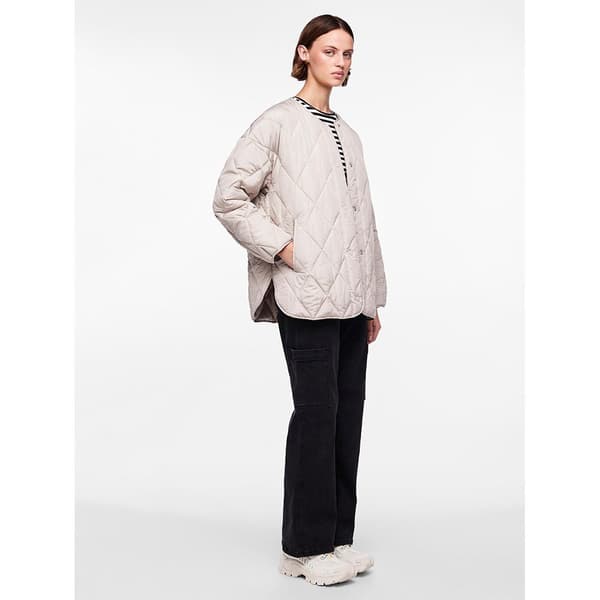 Pieces Takki Stella Quilted Beige XS Nainen