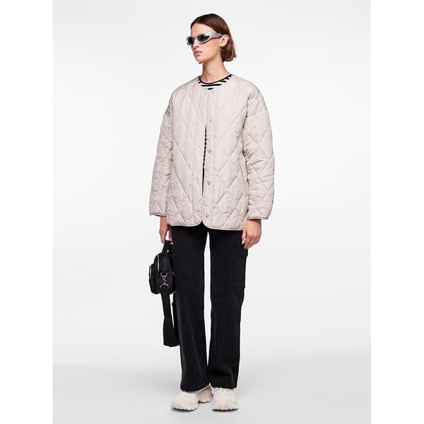 Pieces Takki Stella Quilted Beige XS Nainen