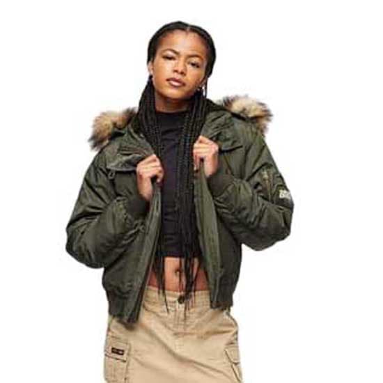Superdry Bomberjacka Military Grönt M Kvinna