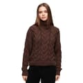 Miniatyrbild 1 av 4: Superdry Tröja Chain Cable Knit Polo Brun XL Kvinna
