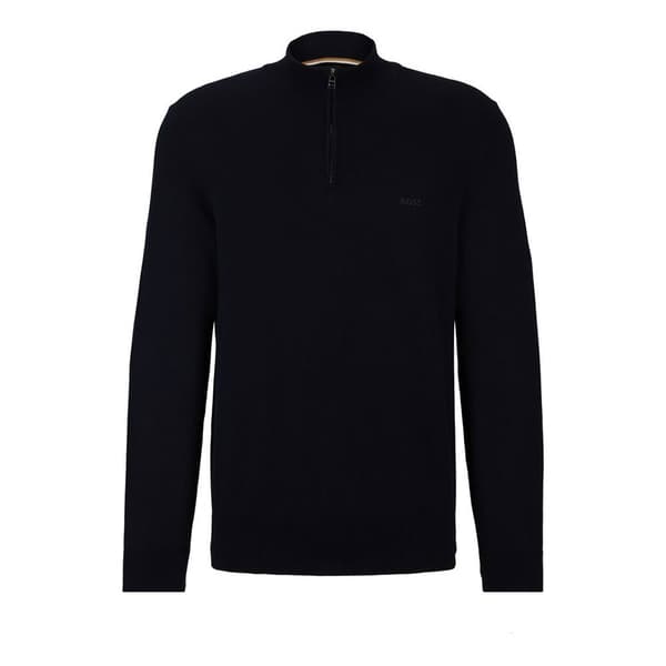 Boss Sweater Med Halv Lynlås Padro 10260473 Sort XL Mand