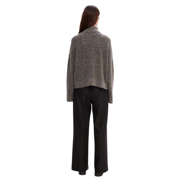 Selected Sweater Med Fuld Lynlås Sia Grå M Kvinde