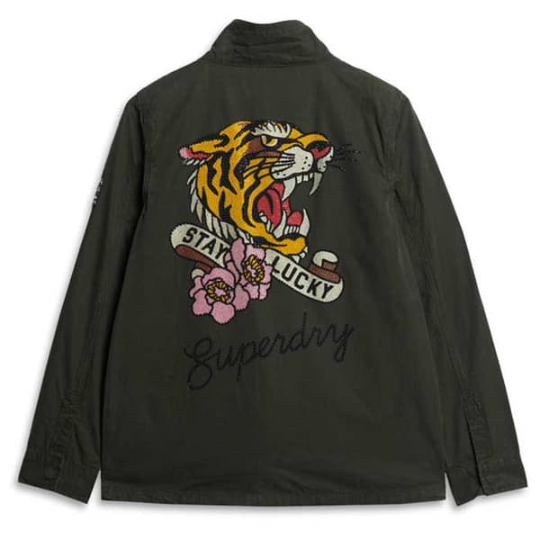Superdry Farkkutakki St Tropez M65 Vihreä M Nainen