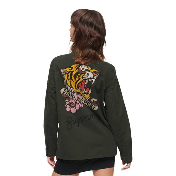 Superdry Farkkutakki St Tropez M65 Vihreä M Nainen