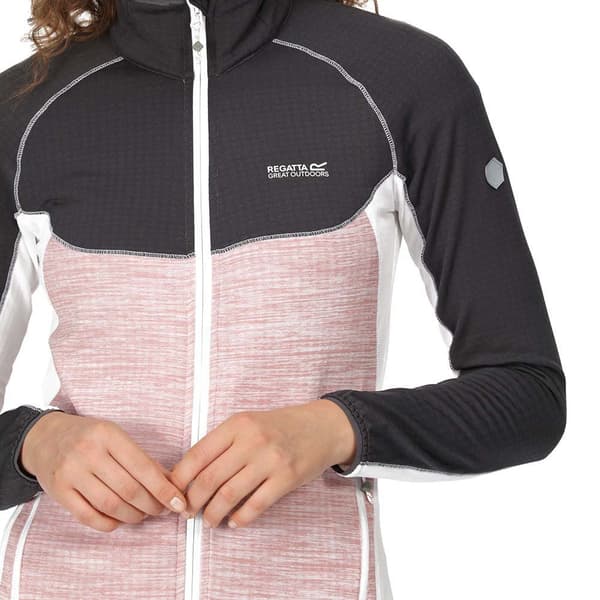 Regatta Fleece Med Fuld Lynlås Hepley Sort,Rosa 18 Kvinde