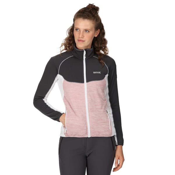 Regatta Fleece Med Fuld Lynlås Hepley Sort,Rosa 18 Kvinde