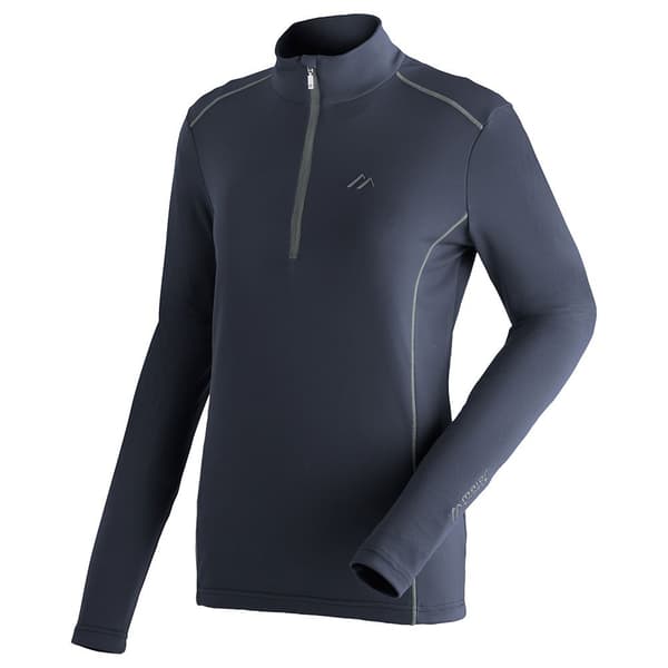 Maier Sports Halv Lynlås Fleece Midlayer Jenna Rec Blå L Kvinde