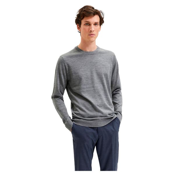 Selected Besætning Hals Sweater Town Merino Coolmax Grå 2XL Mand