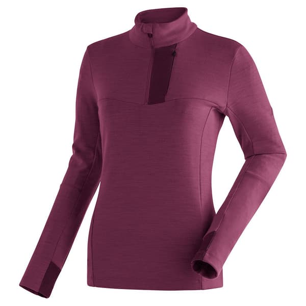 Maier Sports Halv Lynlås Fleece Midlayer Skutvik Hz W Lilla 4XL Kvinde