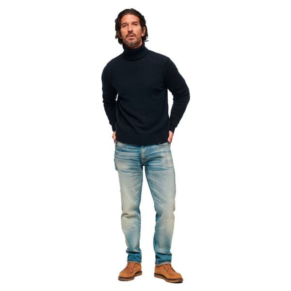 Superdry Tröja Med Rullehals Brushed Blå 2XL Man