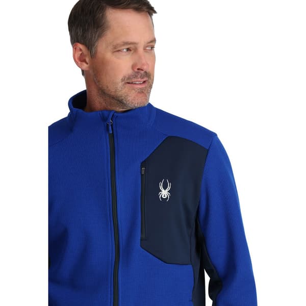 Spyder Fleece Med Fuld Lynlås Bandit Blå S Mand