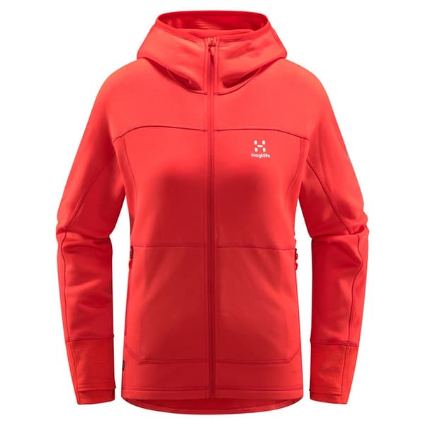 Haglofs Full Dragkedja Fleece Betula Röd XS Kvinna