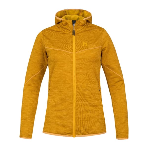 Hannah Fleece Med Fuld Lynlås Dagnys Hoody Gul 42 Kvinde