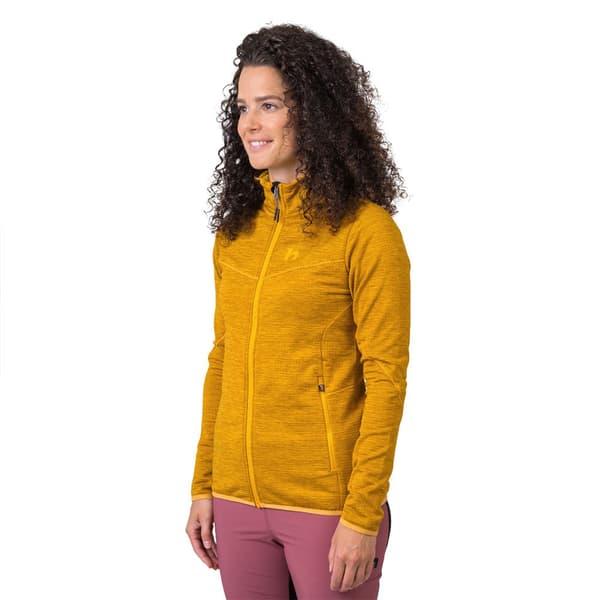 Hannah Fleece Med Fuld Lynlås Dagnys Hoody Gul 42 Kvinde