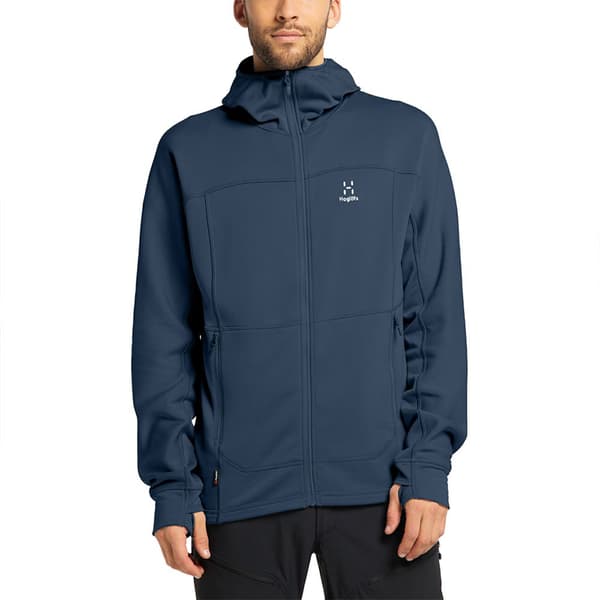 Haglofs Full Dragkedja Fleece Betula Blå L Man
