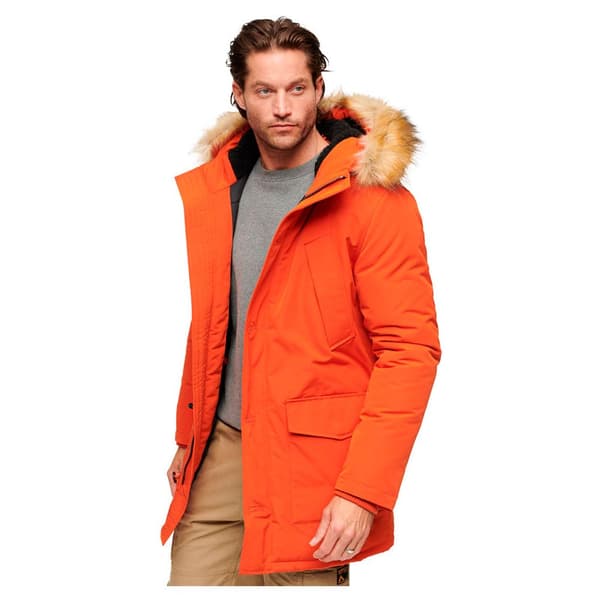 Superdry Parka Everest Faux Fur Orange 2XL Mand