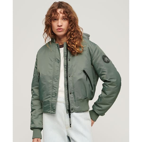 Superdry Bomberjacka W5011654a Grönt XL Kvinna