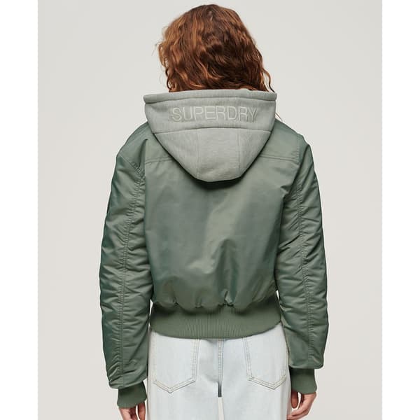 Superdry Bomberjacka W5011654a Grönt XL Kvinna