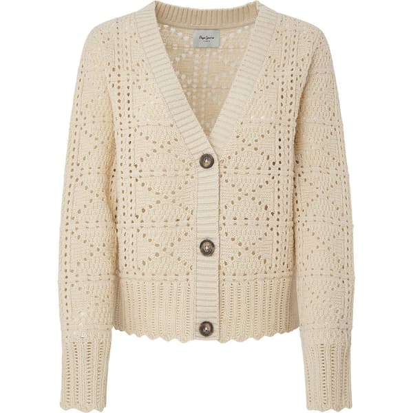 Pepe Jeans Cardigan Grace Beige M Kvinde