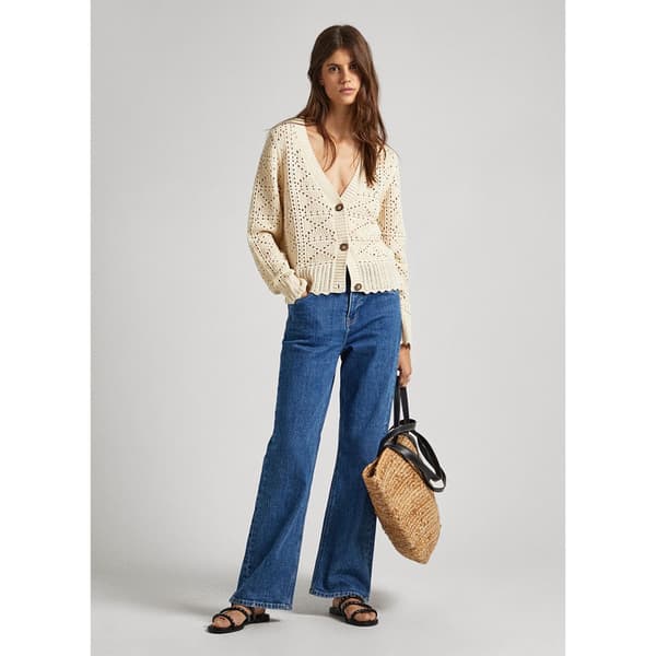 Pepe Jeans Cardigan Grace Beige M Kvinde