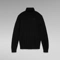 Miniatyrbillede 3 af 6: G-star Turtle Neck Sweater Structure Sort M Mand