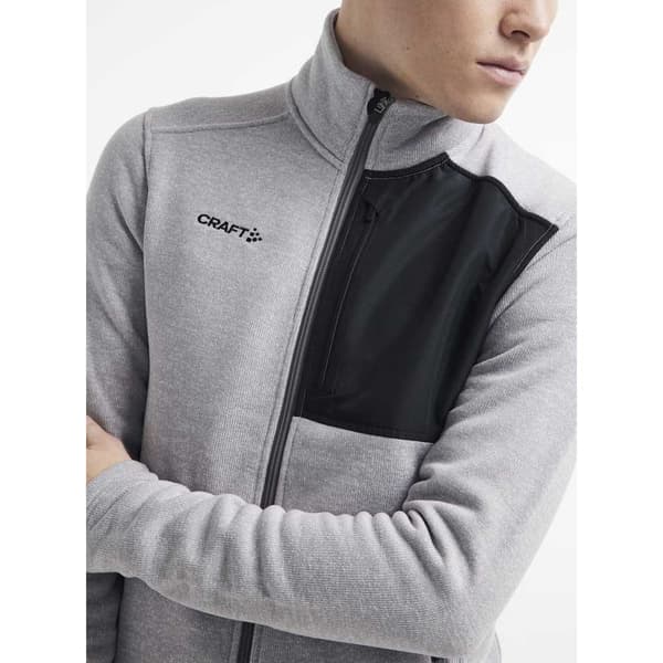 Craft Fleece Med Fuld Lynlås Adv Explore Heavy Grå M Mand