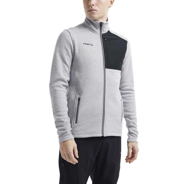 Craft Fleece Med Fuld Lynlås Adv Explore Heavy Grå M Mand