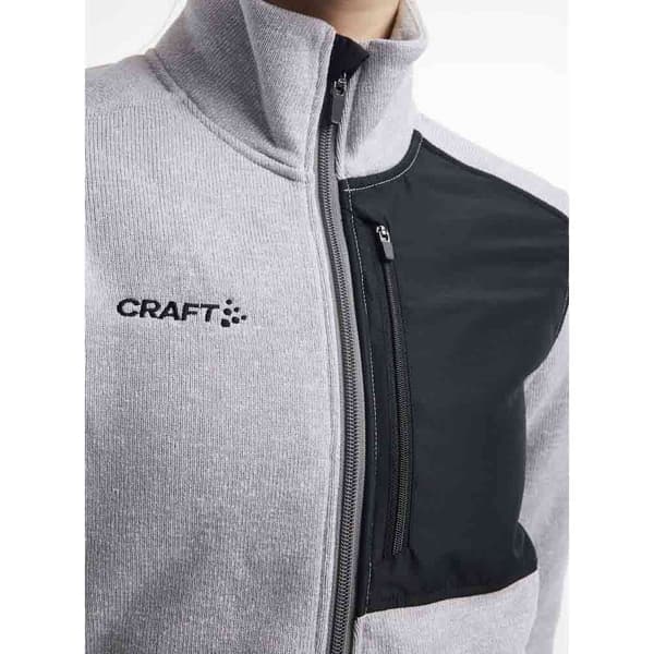 Craft Fleece Med Fuld Lynlås Adv Explore Heavy Grå M Kvinde