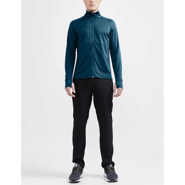 Craft Full Dragkedja Fleece Adv Explore Light Blå S Man
