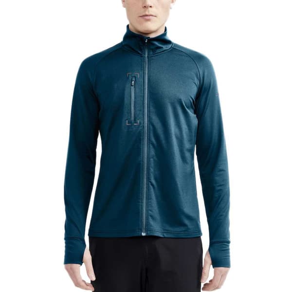 Craft Full Dragkedja Fleece Adv Explore Light Blå S Man