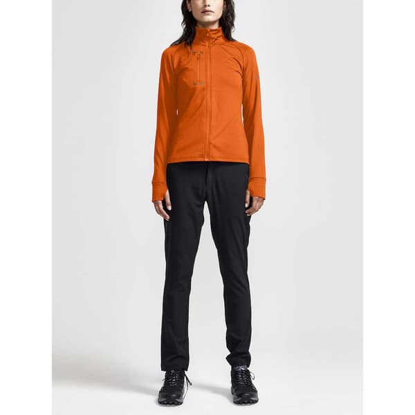 Craft Full Dragkedja Fleece Adv Explore Light Orange M Kvinna