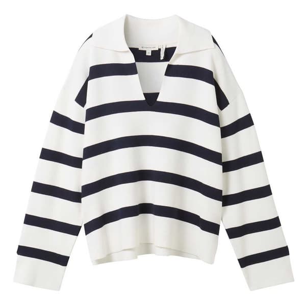 Tom Tailor Tröja Striped Beige L Kvinna